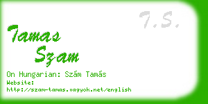 tamas szam business card